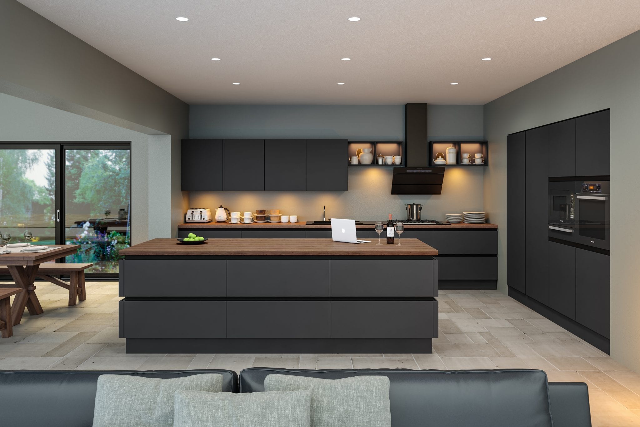 graphite grey kitchen design